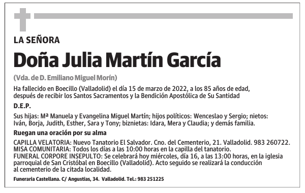 Doña Julia Martín García