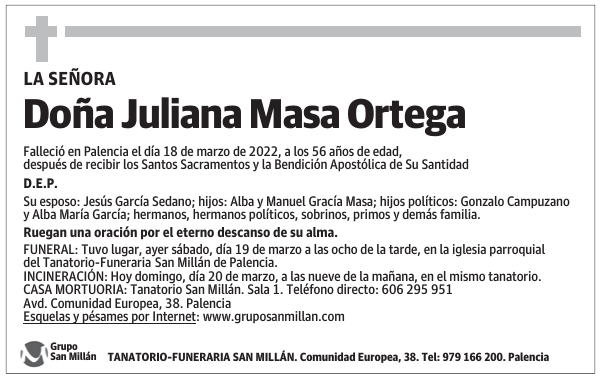 Doña Juliana Masa Ortega