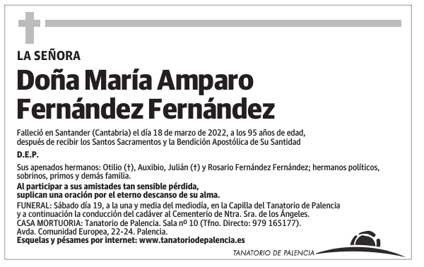 Doña María Amparo Fernández Fernández