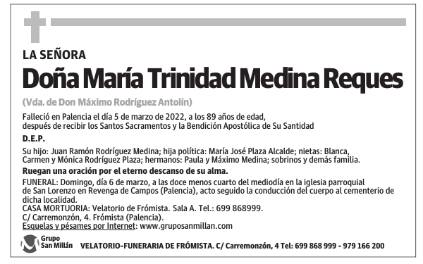 Doña María Trinidad Medina Reques