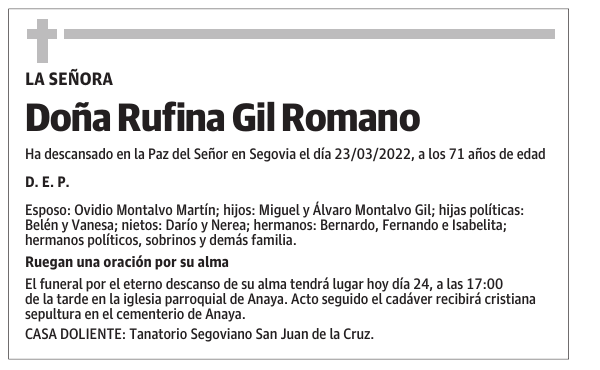 Doña Rufina Gil Romano