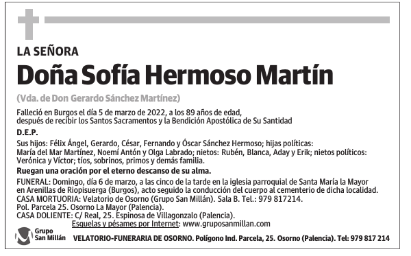 Doña Sofía Hermoso Martín