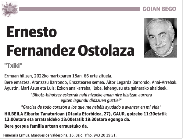 Ernesto Fernandez Ostolaza