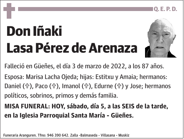 Iñaki Lasa Pérez de Arenaza