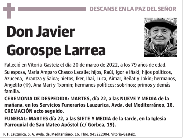 Javier Gorospe Larrea
