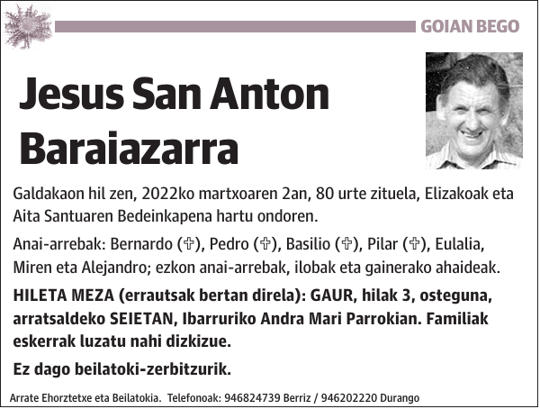 Jesus San Anton Baraiazarra