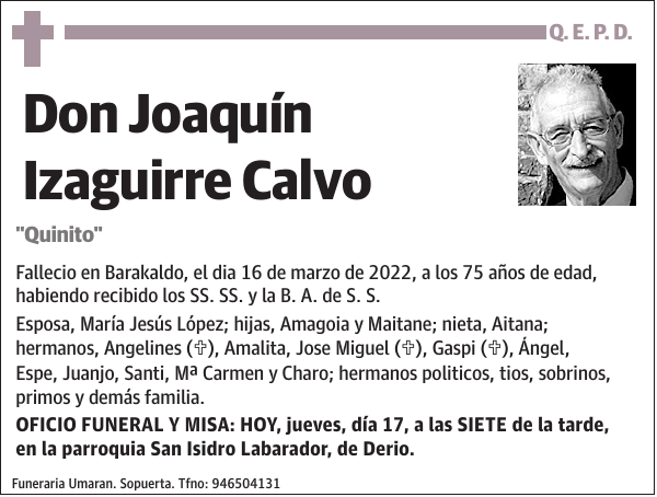 Joaquín Izaguirre Calvo