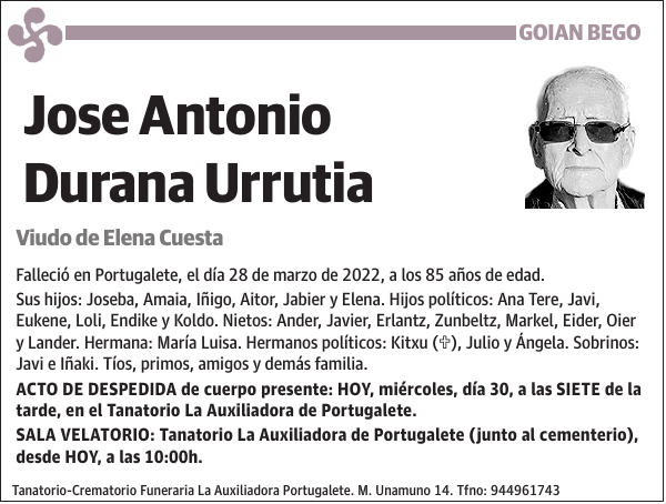 Jose Antonio Durana Urrutia