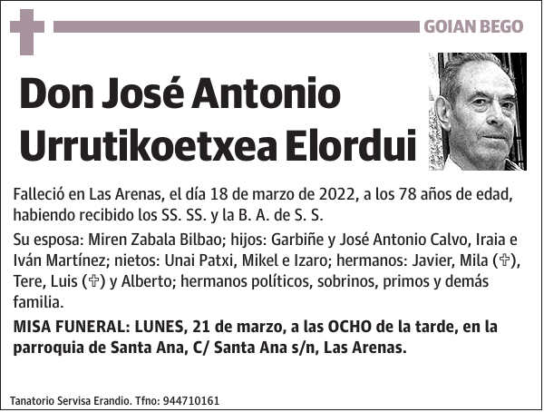 José Antonio Urrutikoetxea Elordui