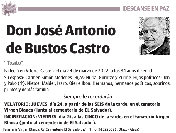 José Antonio de Bustos Castro
