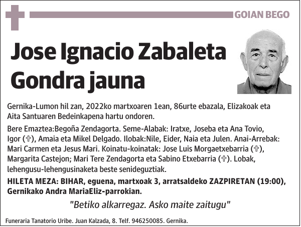Jose Ignacio Zabaleta Gondra