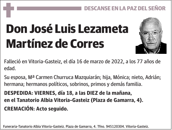 José Luis Lezameta Martínez de Corres