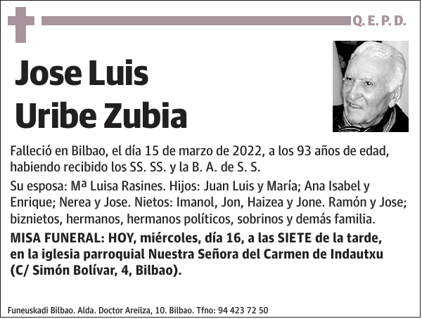 Jose Luis Uribe Zubia