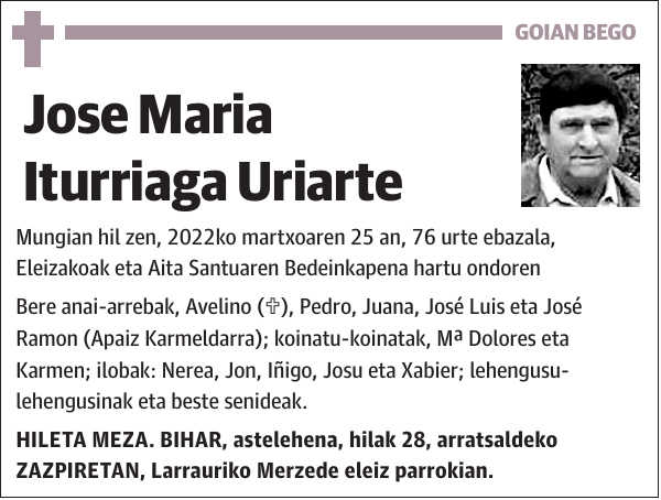 Jose Maria Iturriaga Uriarte Mungian