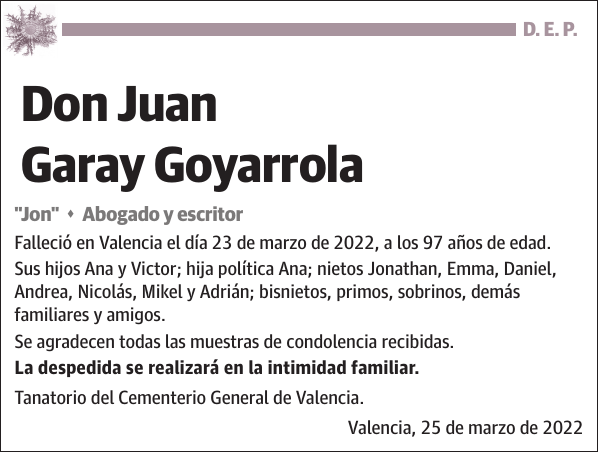 Juan Garay Goyarrola