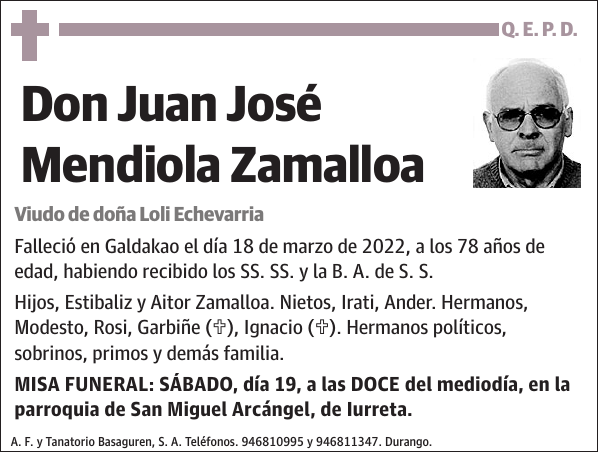 Juan José Mendiola Zamalloa