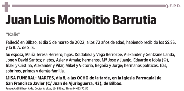Juan Luis Momoitio Barrutia