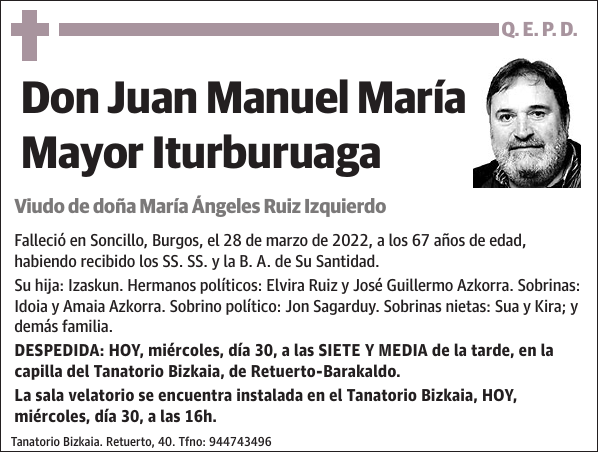 Juan Manuel María Mayor Iturburuaga