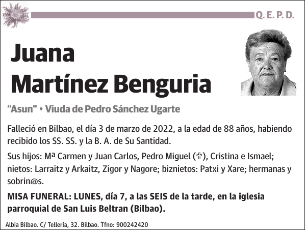 Juana Martínez Benguria