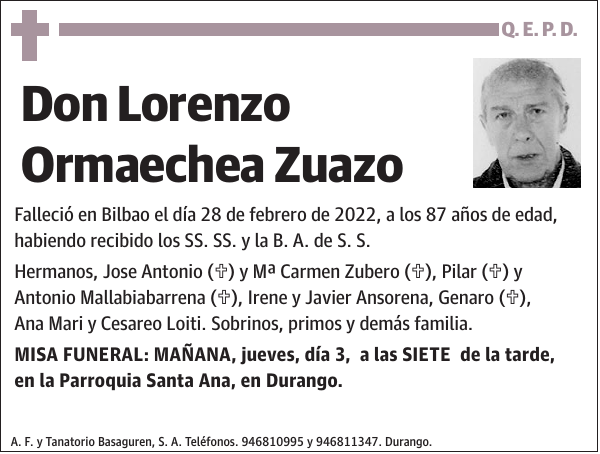 Lorenzo Ormaechea Zuazo