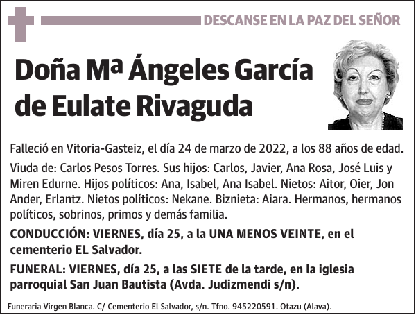Mª Ángeles García de Eulate Rivaguda