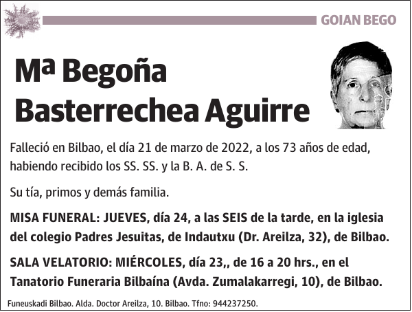 Mª Begoña Basterrechea Aguirre
