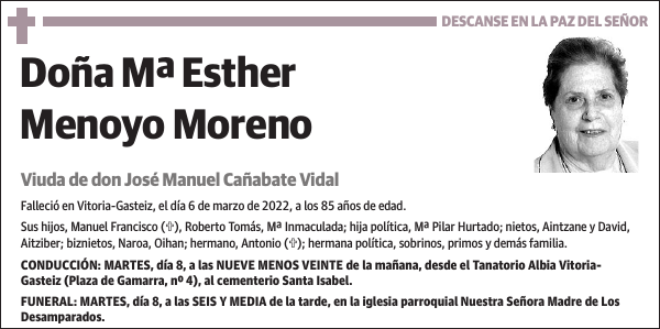 Mª Esther Menoyo Moreno