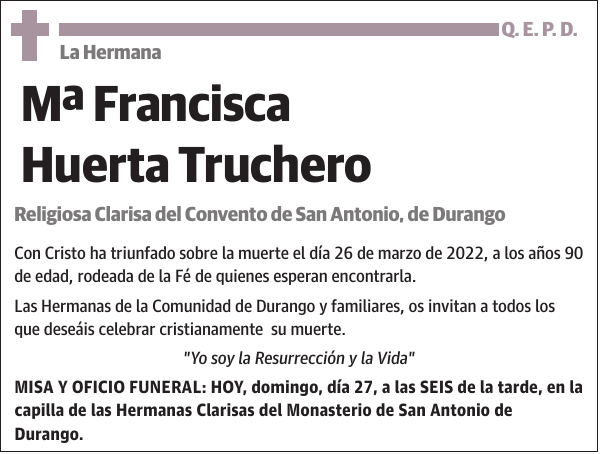 Mª Francisca Huerta Truchero