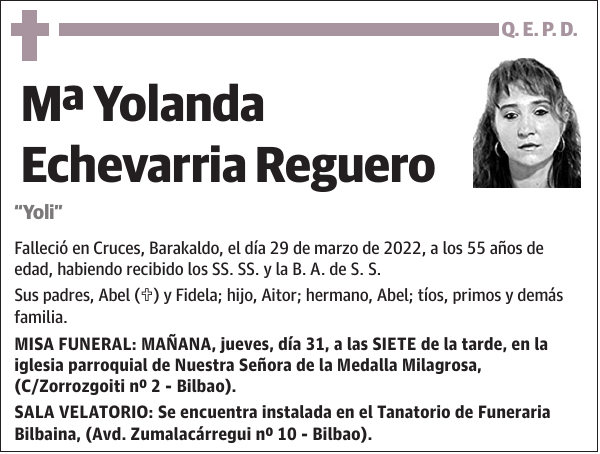 Mª Yolanda Echevarria Reguero