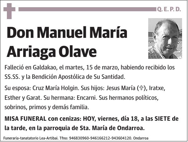 Manuel María Arriaga Olave