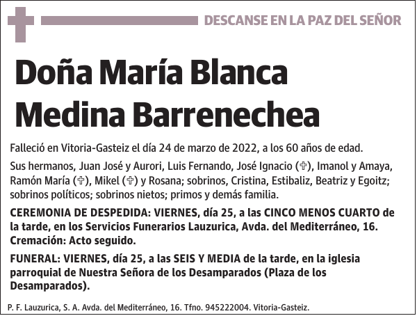 María Blanca Medina Barrenechea