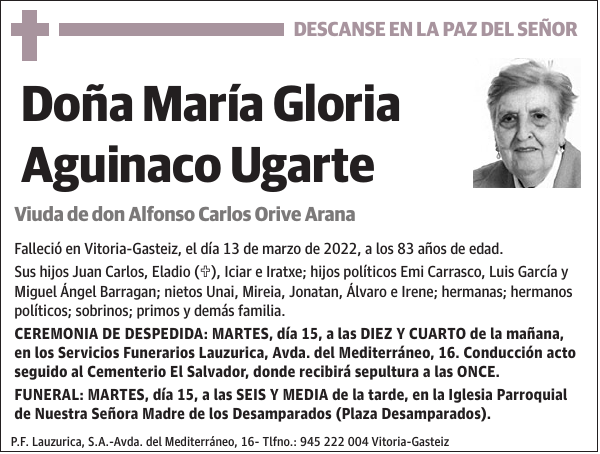 María Gloria Aguinaco Ugarte