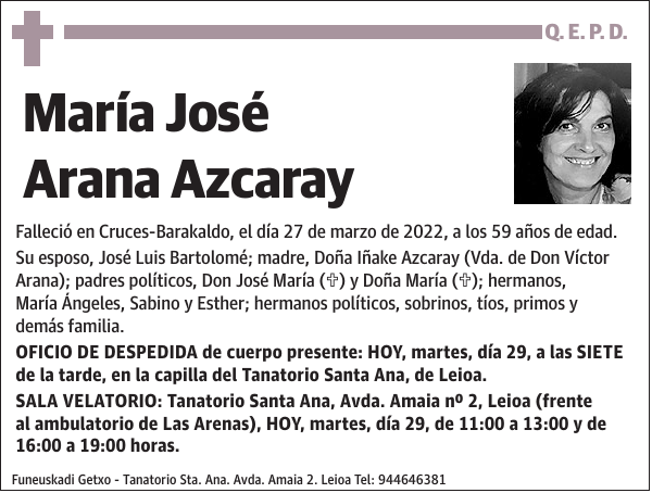 María José Arana Azcaray