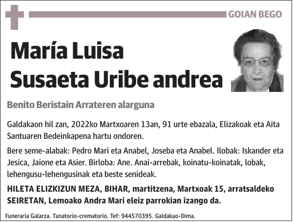María Luisa Susaeta Uribe
