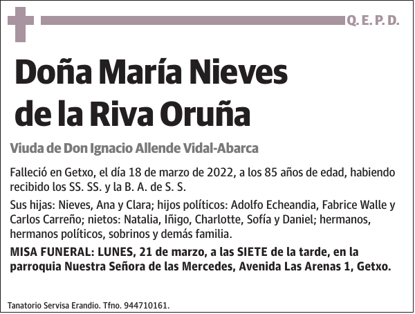 María Nieves de la Riva Oruña
