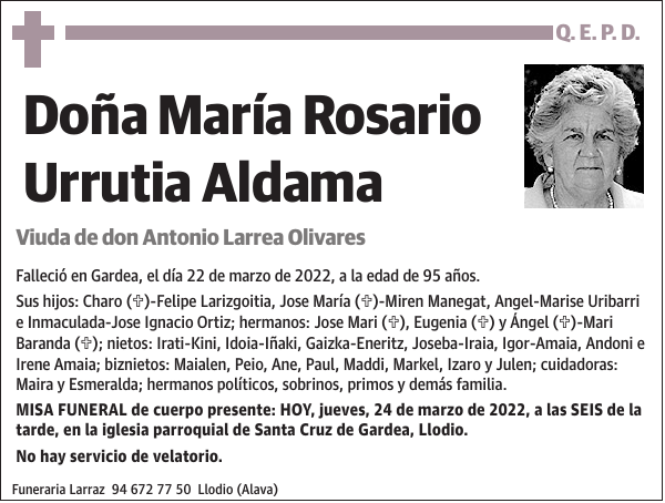 María Rosario Urrutia Aldama