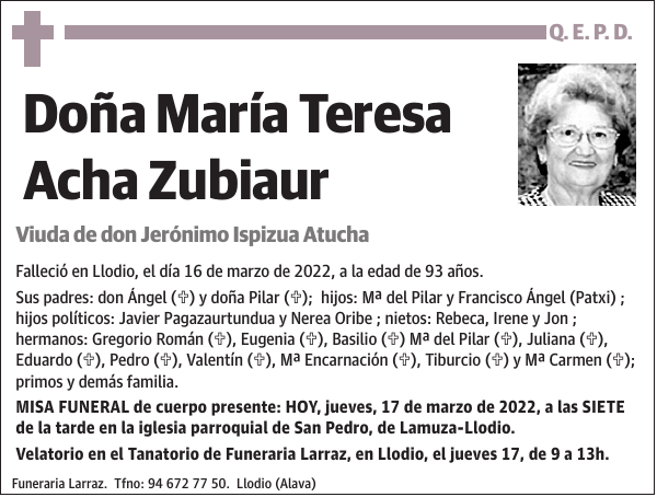 María Teresa Acha Zubiaur