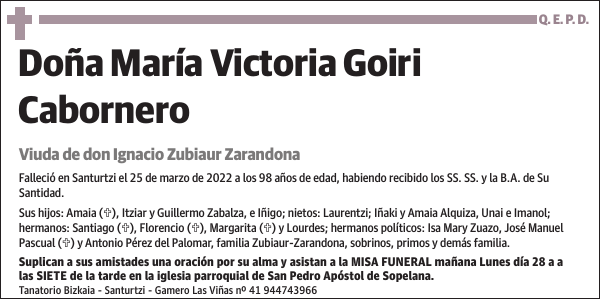 María Victoria Goiri Cabornero