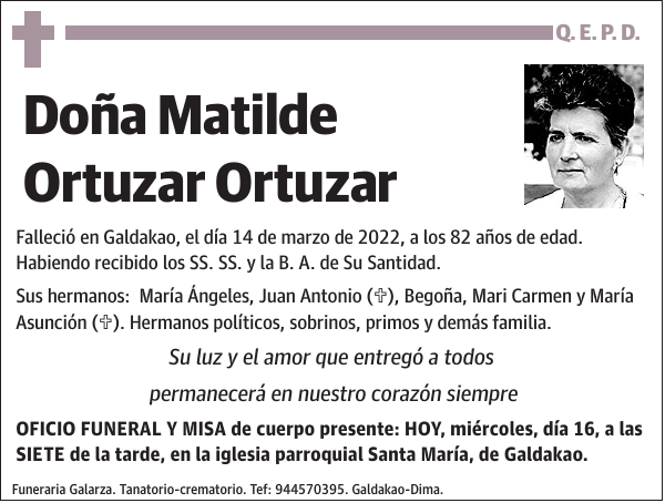Matilde Ortuzar Ortuzar