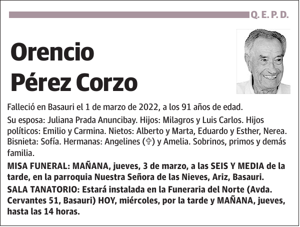 Orencio Pérez Corzo