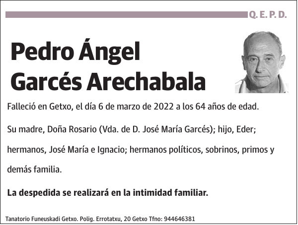Pedro Ángel Garcés Arechabala