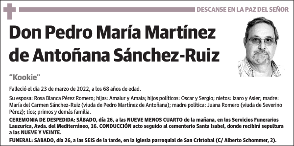 Pedro María Martínez de Antoñana Sánchez-Ruiz