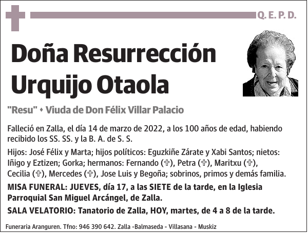 Resurrección Urquijo Otaola