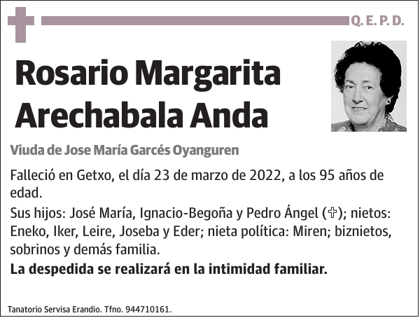 Rosario Margarita Arechabala Anda