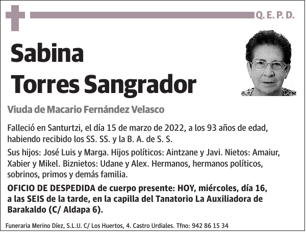 Sabina Torres Sangrador