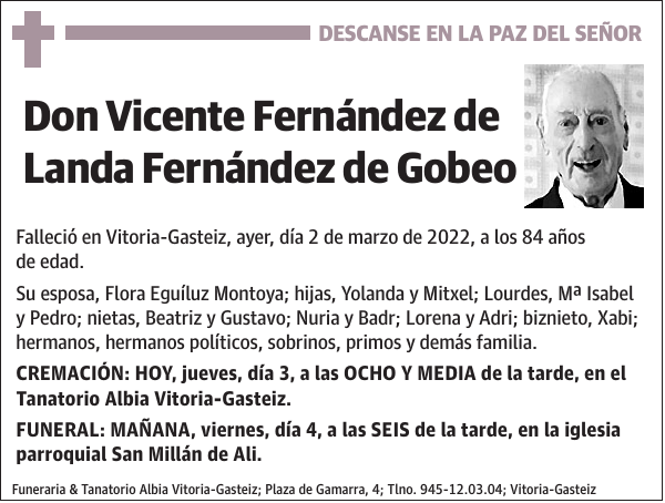 Vicente Fernández de Landa Fernández de Gobeo