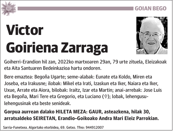 Victor Goiriena Zarraga