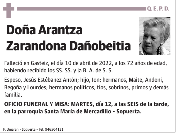 Arantza Zarandona Dañobeitia