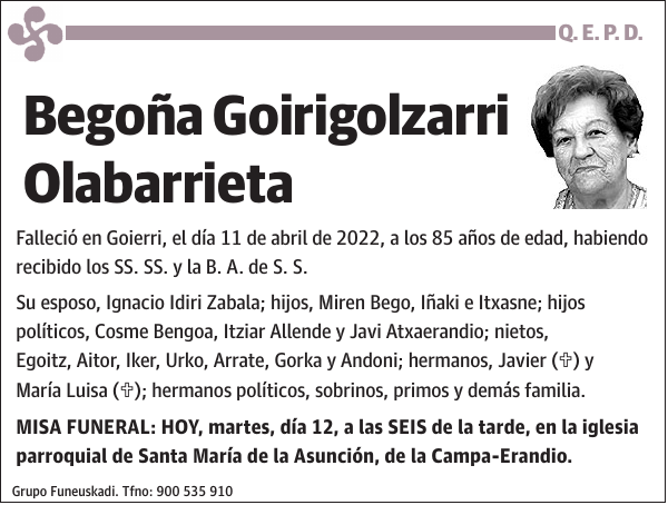 Begoña Goirigolzarri Olabarrieta