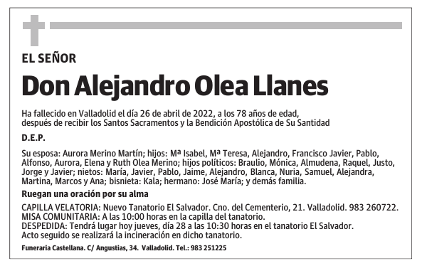 Don Alejandro Olea Llanes